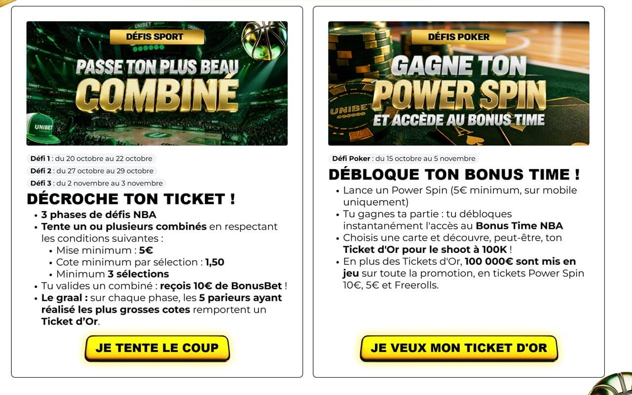 Défis sports et défis poker pour la NBA Paris Game de 2027 avec Unibet