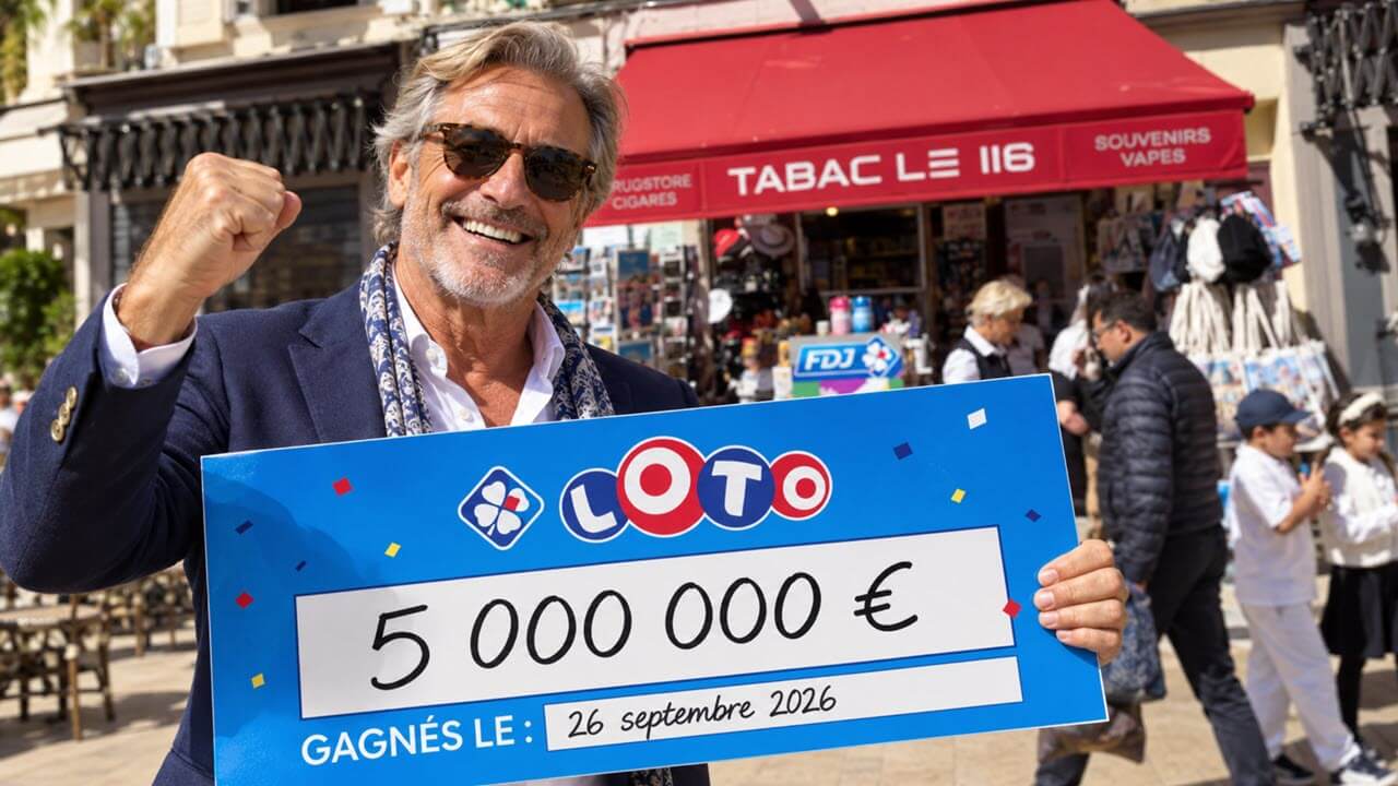 Loto FDJ : il gagne 5 millions d'euros en jouant les mêmes numéros depuis dès années à Cannes