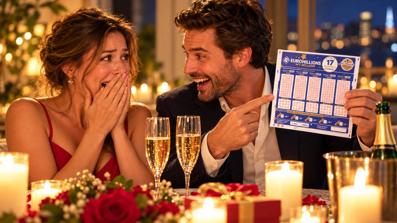 EuroMillions : champagne, chandelles : elle attendait une demande en mariage, il lui annonce 1 million d'euros