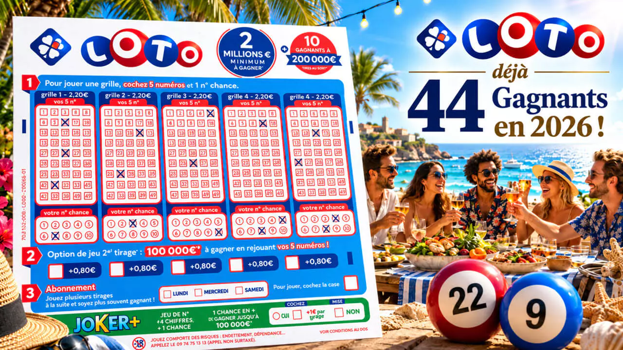 Gagnants Loto 2026 : 44 joueurs et 31 jackpots remportés pour 231 millions d'euros