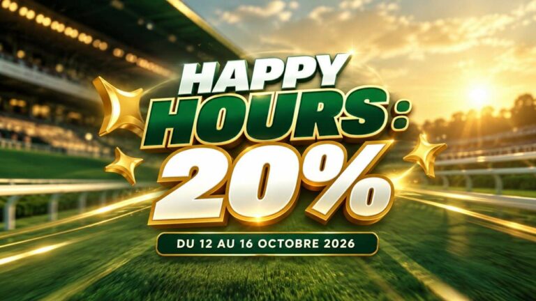 PMU PLAY : 20 % des paris perdants recrédités du 12 au 16 octobre 2026 aux Happy Hours