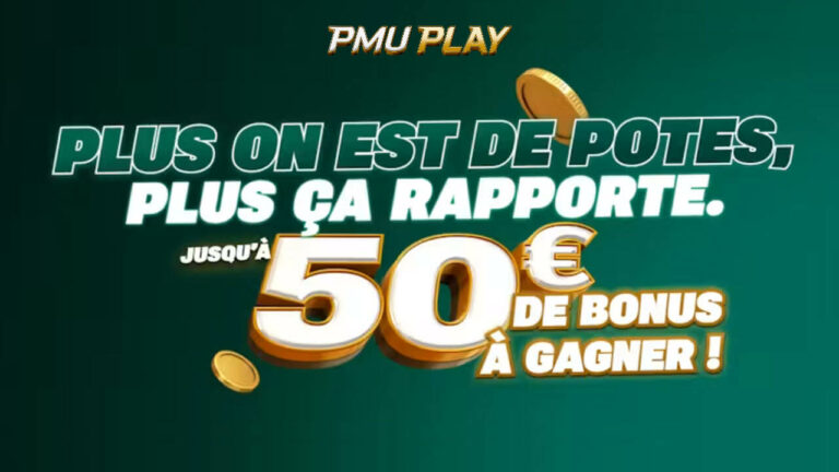 Code parrainage PMU Play : 10 € pour le parrain, 5 € pour le filleul