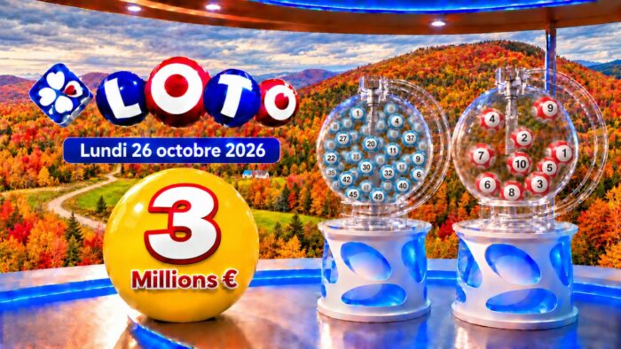 Prochain tirage du Loto ce lundi 26 octobre 2026 : comment participer au jackpot de 3 millions d&rsquo;euros